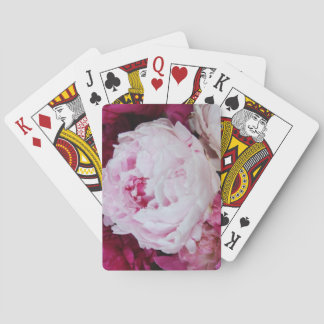 Lavender Pink Peony with Fuschia Peonies Playing Cards