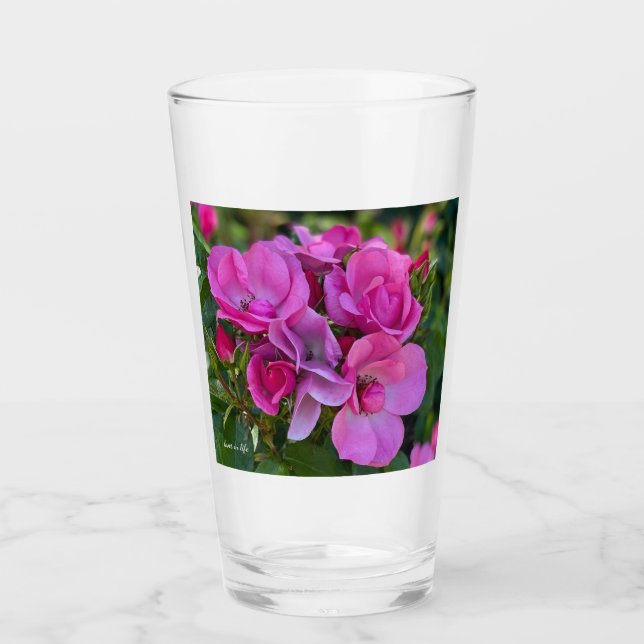 Lavender Pink Rose  Glass (Front)