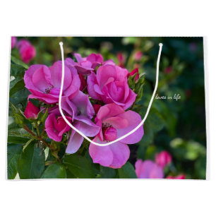 Lavender Pink Rose  Large Gift Bag