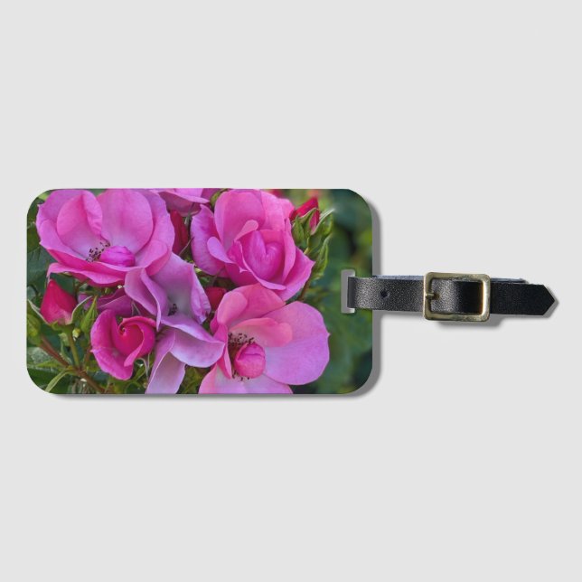  lavender Pink Rose Luggage Tag (Front Horizontal)
