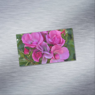 Lavender Pink Rose Magnetic Business Card
