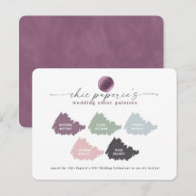 Lavender Pink Spring Wedding Colour Palette Card