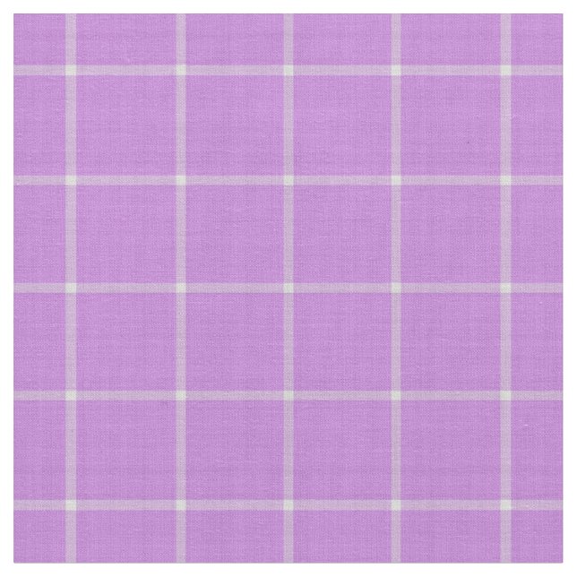 Lavender Pink Windowpane Gingham Plaid Fabric (Close Up)
