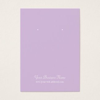 Lavender Plain Simple Custom Earring Card