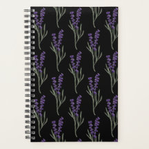 Lavender Planner - Black Pattern