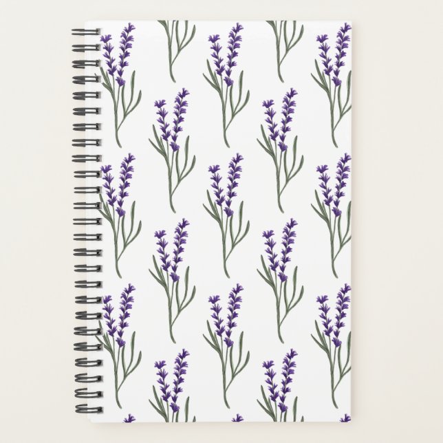 Lavender Planner - Motif blanc (Devant)