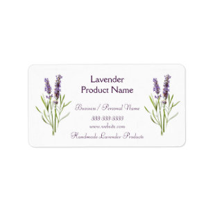 Lavender Plant Flowers Handmade Items Custom Label