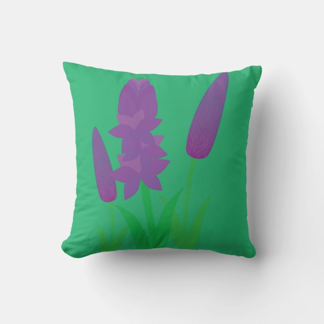 Lavender Plants Throw Pillow (Front)