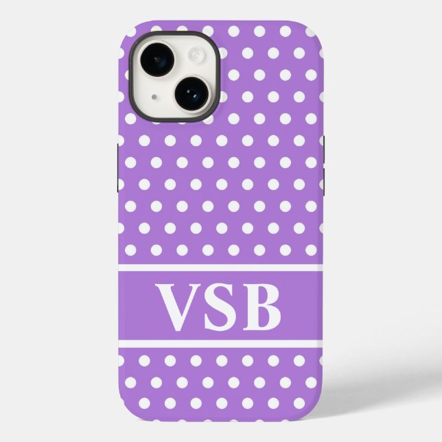 Lavender Polka Dots Case-Mate iPhone Case (Back)