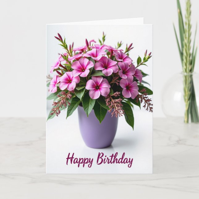 Lavender Pot Birthday Card (Front)