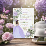 Lavender Princess Sage Green Floral Quiñceanera Invitation<br><div class="desc">Lavender Princess Sage Green Floral Quiñceanera Invitation
Mis Quince 15 Anos,  16th Birthday, </div>