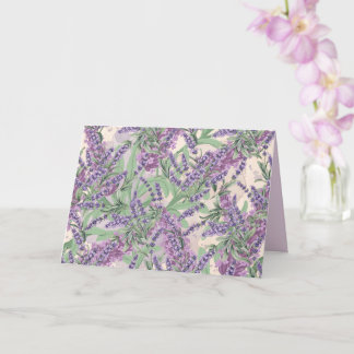 Lavender Profusion Dusty Lavender Rustic Floral Card