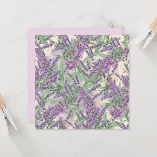 Lavender Profusion Dusty Lavender Rustic Floral Card