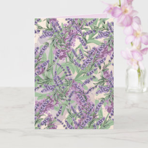Lavender Profusion Dusty Lavender Rustic Floral Card