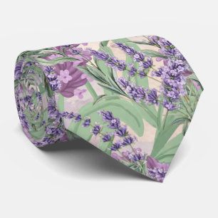 Lavender Profusion Dusty Lavender Rustic Floral Tie