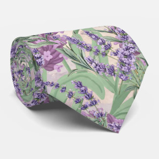 Lavender Profusion Dusty Lavender Rustic Floral Tie