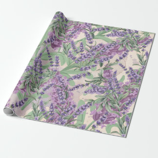Lavender Profusion Dusty Lavender Rustic Floral Wrapping Paper