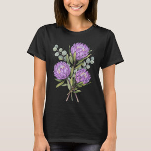 Lavender Protea Botanical Watercolor T-Shirt