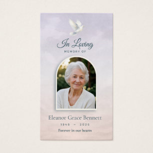 Lavender Psalm 23 Photo Memorial Prayer Card