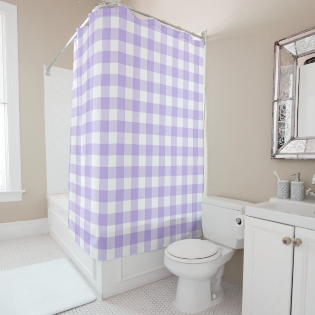 Lavender Purple and White Buffalo Check (In Situ)