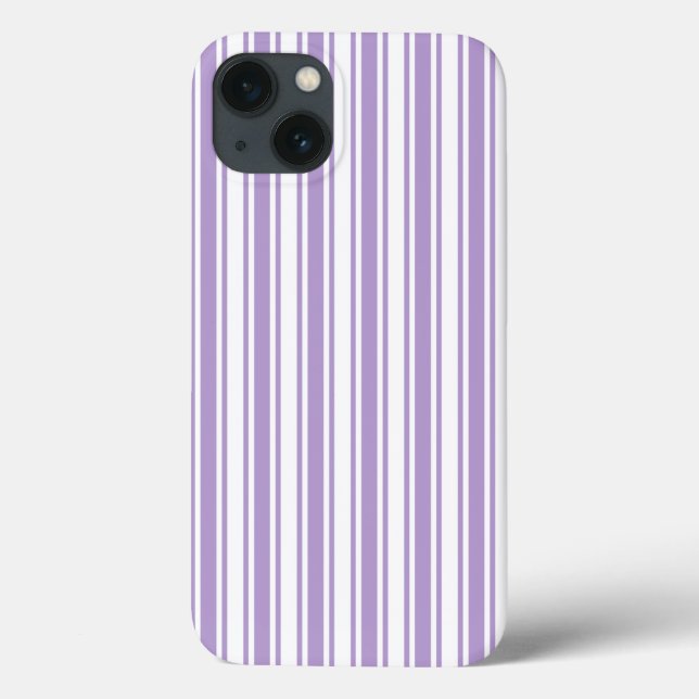 Lavender purple and white candy stripes Case-Mate  Case-Mate iPhone Case (Back)