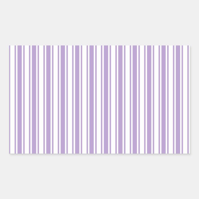 Lavender purple and white candy stripes sticker (Front)