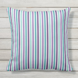 Lavender, Purple, Aqua Mix, Match Floral Paisley Throw Pillow
