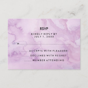 Lavender Purple Aquarelle Look Bat mitzvah RSVP