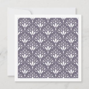 Lavender Purple Botanical Folk Floral Art Card