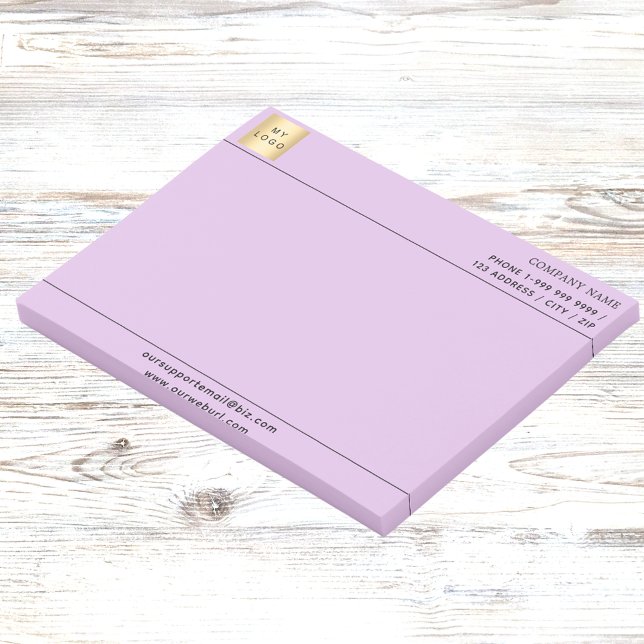Lavender purple business logo post-it notes (Creator Uploaded)
