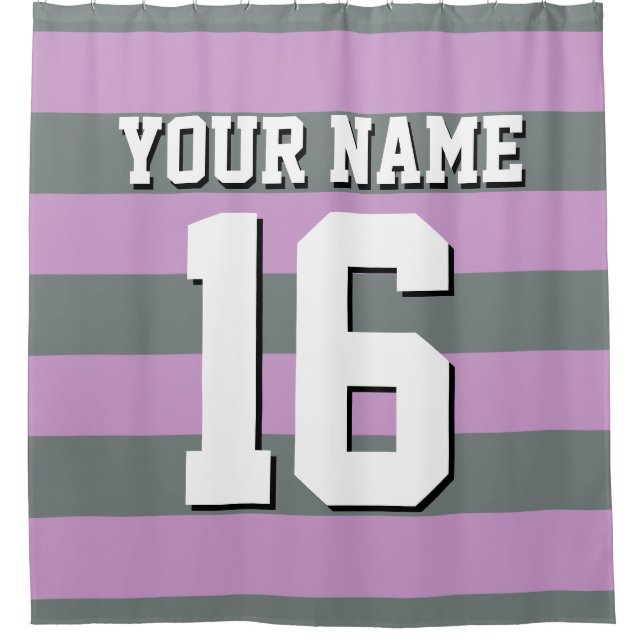 Lavender Purple Charcoal Sports Jersey Stripe (Front)