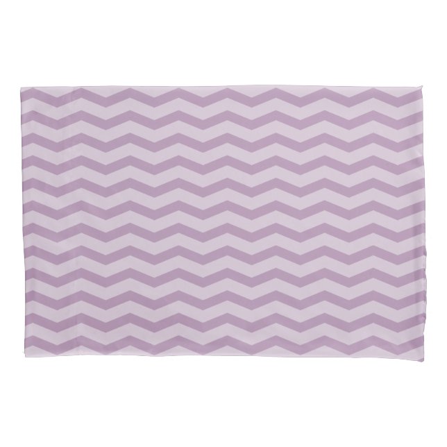 Lavender purple chevron zig zag pattern pillowcase (Front)