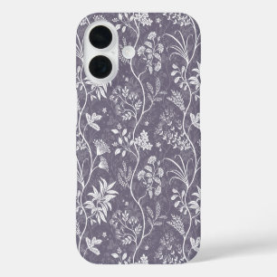 Lavender Purple Chintz Reverie Elegant Botanical iPhone 16 Case