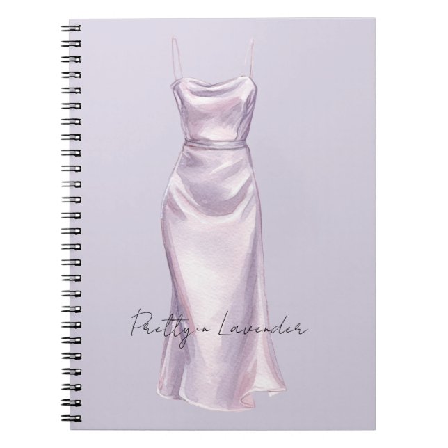 Lavender Purple Dress Notebook (Front)