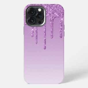 Lavender Purple Dripping Glitter iPhone 13 Pro Max Case