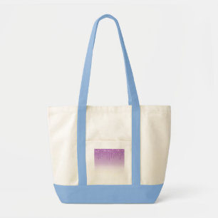 Lavender Purple Dripping Glitter Tote Bag