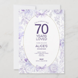 Lavender & Purple Elegant Floral Invitation