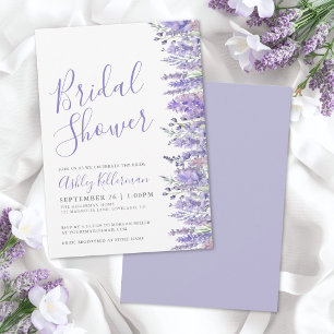 Lavender Purple Floral Bridal Shower Invitation