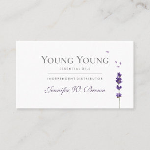 Lavender Purple floral elegant essential oils Business Card