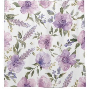 Lavender Purple Floral Watercolor Botanical