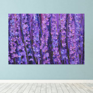 Lavender Purple Flower Cluster Abstract Wall Art