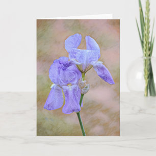 Lavender Purple Flowers Art Note Card