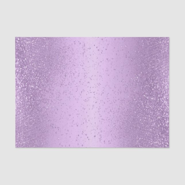 Lavender Purple Glitter on Gradient Background   Tissue Paper (Front)