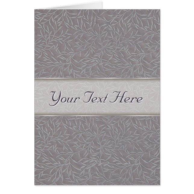 Lavender Purple Grey Embossed Leaf Vines Brocade (Front)