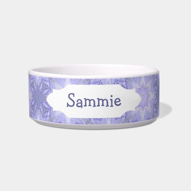 Lavender, Purple, Mauve Star Pattern to Customize Bowl (Front)