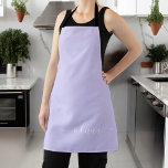 Lavender Purple Modern Script Girly Monogram Name Apron<br><div class="desc">Lavender Purple Monogram Name Apron. This makes the perfect sweet 16 birthday,  wedding,  bridal shower,  anniversary,  baby shower or bachelorette party gift for someone that loves glam luxury and chic styles.</div>