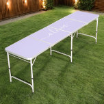Lavender Purple Modern Script Girly Monogram Name Beer Pong Table<br><div class="desc">Lavender Purple Simple Script Name Beer Pong Table. This makes the perfect sweet 16 birthday,  wedding,  bridal shower,  anniversary,  baby shower or bachelorette party gift for someone that loves glam luxury and chic styles.</div>