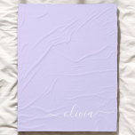 Lavender Purple Modern Script Girly Monogram Name Fleece Blanket<br><div class="desc">Lavender Purple Simple Script Monogram Name and Initial Fleece Blanket. This makes the perfect sweet 16 birthday,  wedding,  bridal shower,  anniversary,  baby shower or bachelorette party gift for someone that loves glam luxury and chic styles.</div>