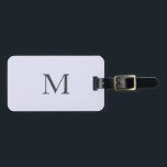 Lavender Purple Monogram Initial Name Modern Gift Luggage Tag<br><div class="desc">Monogrammed initial and also personal details like name,  address,  phone number and email all of which you can edit. Designed with attractive purple colour background! You may change colours as you wish.</div>