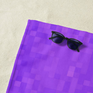 Lavender Purple Mosaic, Beach Towel
